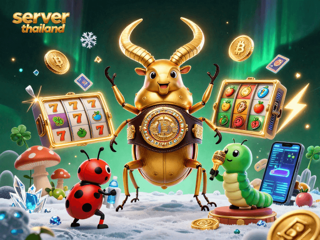 Menang besar di server thailand dengan jackpot dan simbol slot lucu di ilustrasi 3D yang memukau.