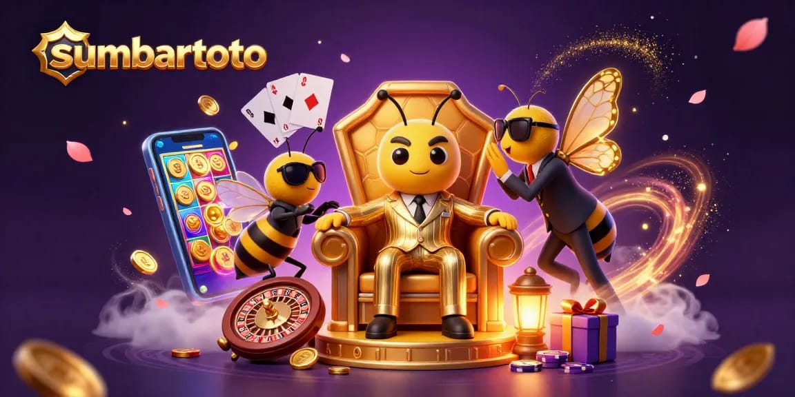Mainkan game di sumbartoto dengan karakter yang penuh warna dan simbol keberuntungan yang berkilau.