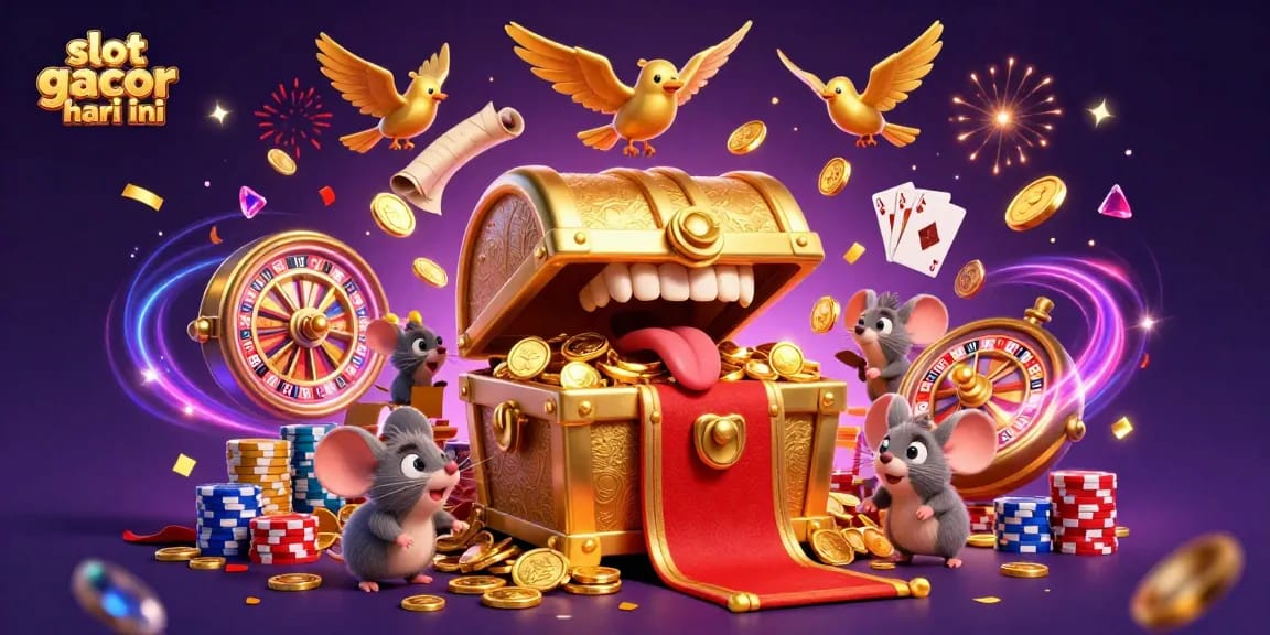 Engage with the exciting world of slot gacor hari ini, featuring dynamic characters and sparkling casino elements.