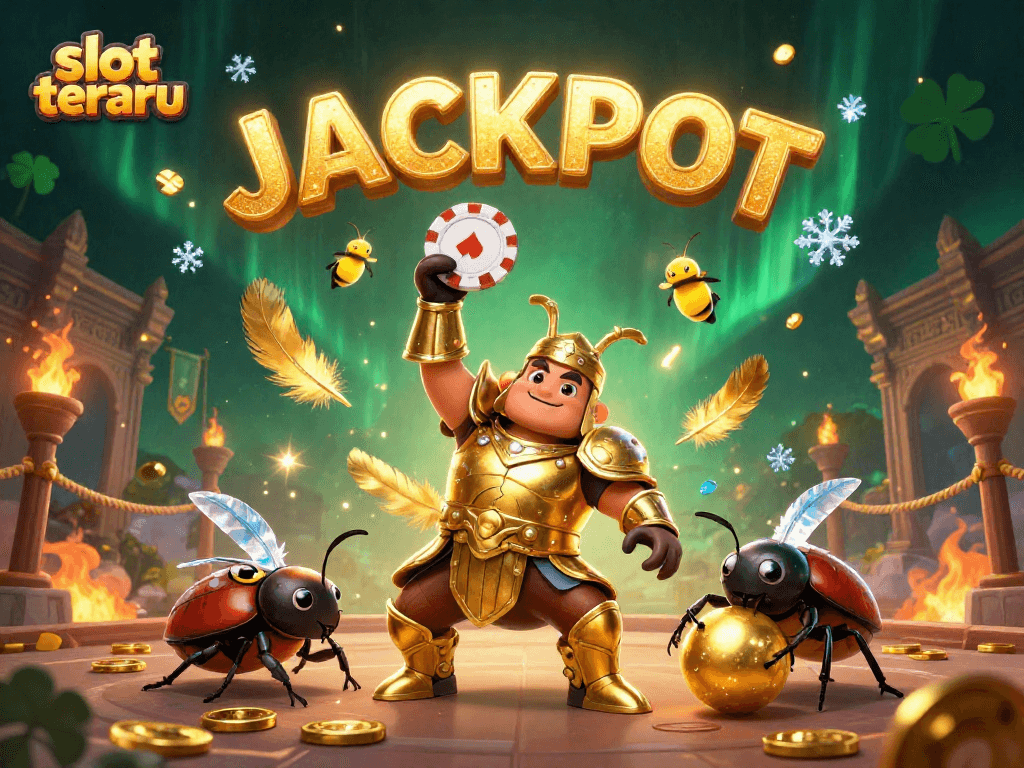 Spin to win big with slot terbaru at this vibrant casino scene featuring exciting characters!