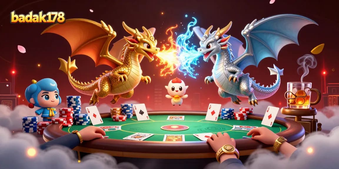 Engage with badak178 poker scenes featuring dynamic dragons and vibrant casino action!