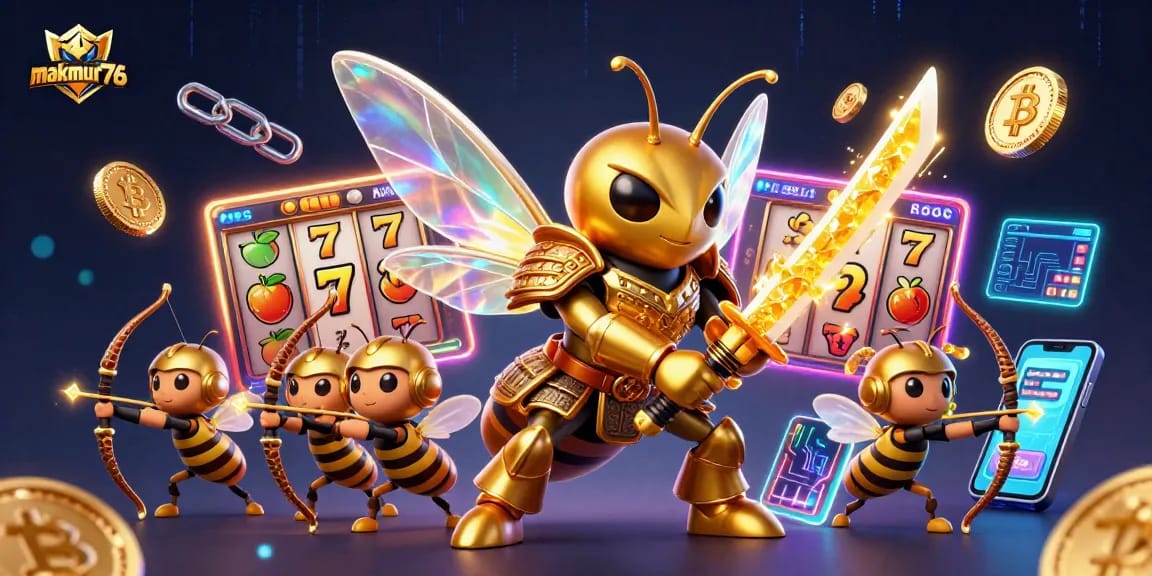 Spin to win big with makmur76, showcasing vibrant slot reels and exciting jackpot action.