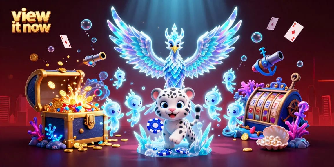 Play your favorite games and view it now, featuring a captivating 3D ice phoenix scene.