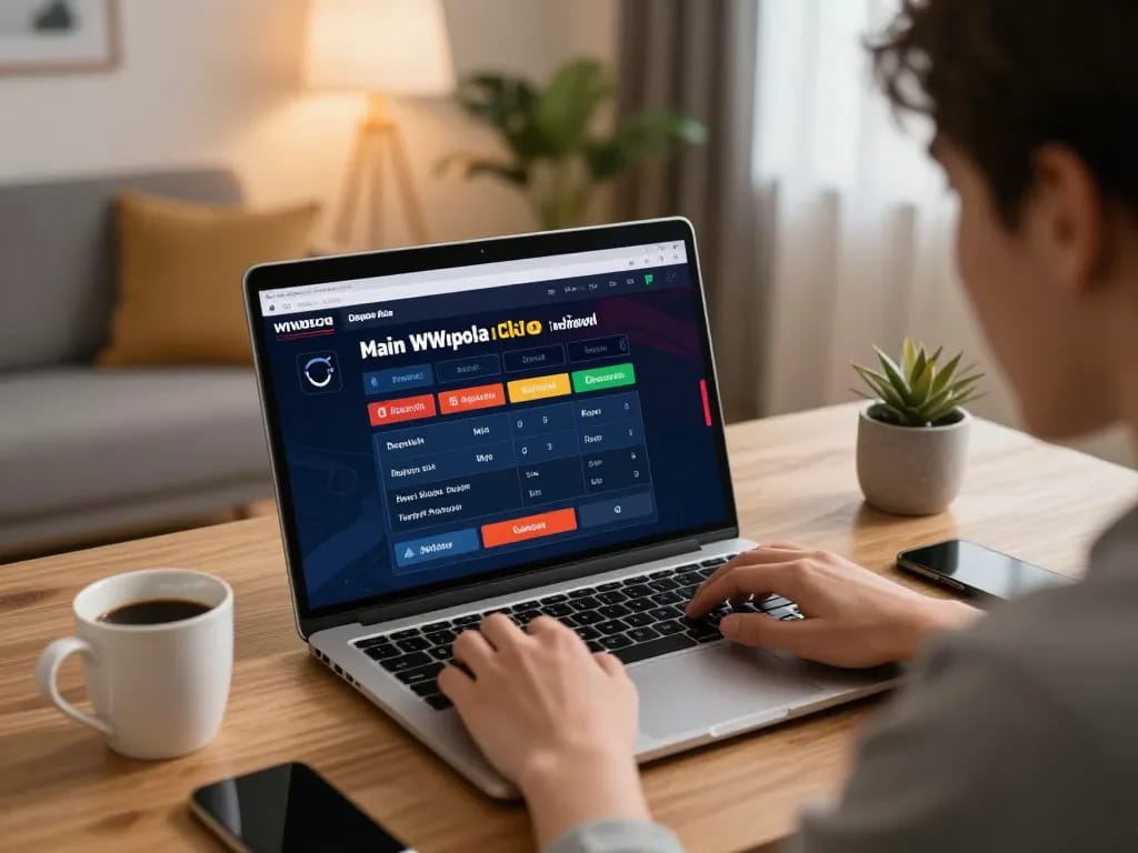 Main WWBola Deposit Qris Tanpa Potongan interface shown in an engaging online betting environment, highlighting strategic gambling.