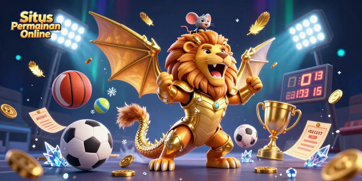 Experience the thrill of Situs Permainan Online with vivid action and dynamic elements in a captivating casino scene.