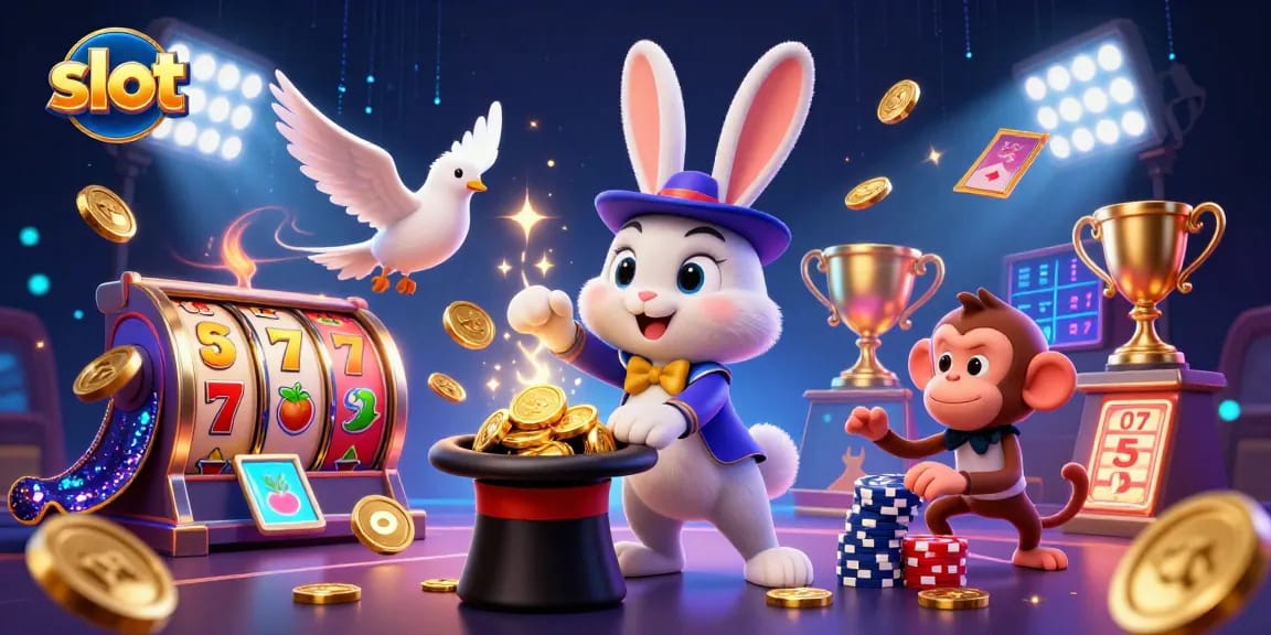 Menggoda kemenangan di slot dengan kelinci magician, burung merpati bersequin, dan monyet nakal