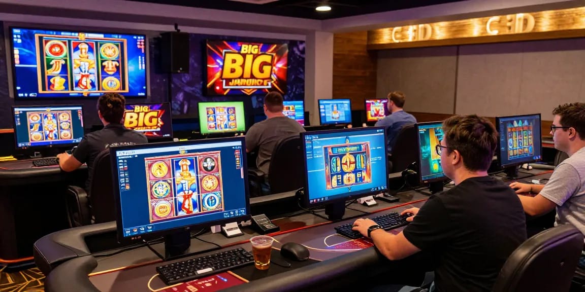 Engaged players enjoying tempototo online gaming with vibrant slots and live casino.