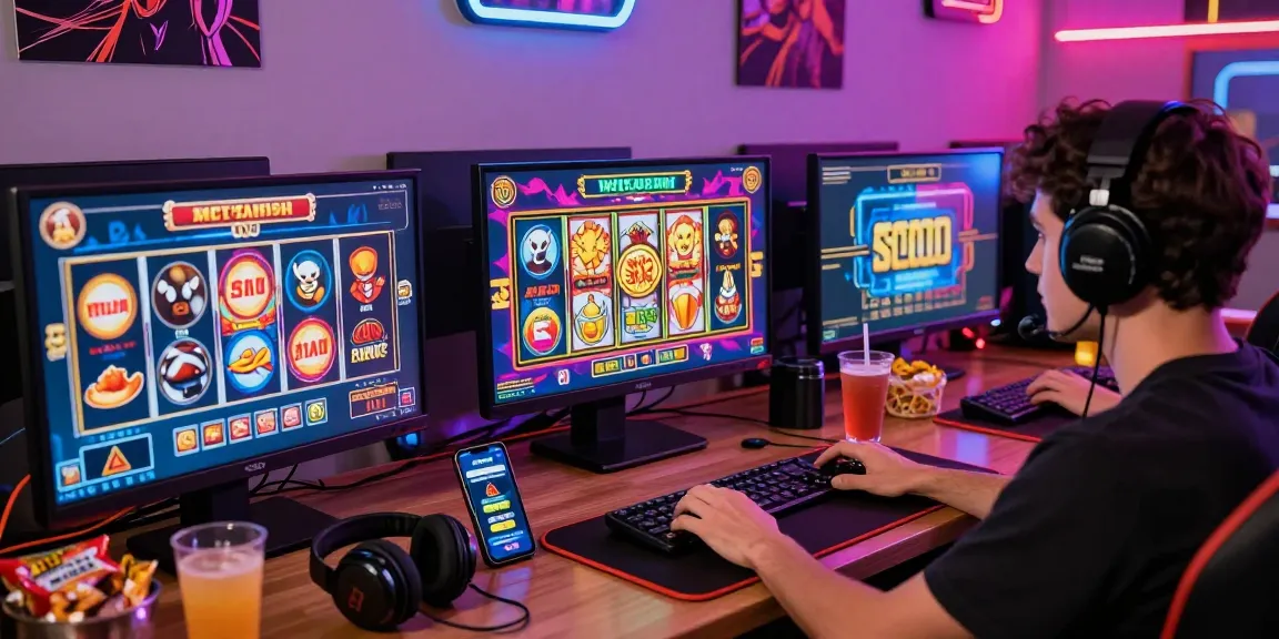 Pengalaman bermain slot online neng4d dengan suasana gaming yang menyenangkan dan aksesori menarik.