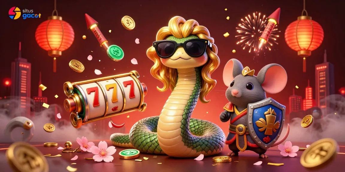 Engage with the vibrant action of situs slot gacor with Medusa and a warrior mouse amidst exciting casino elements.