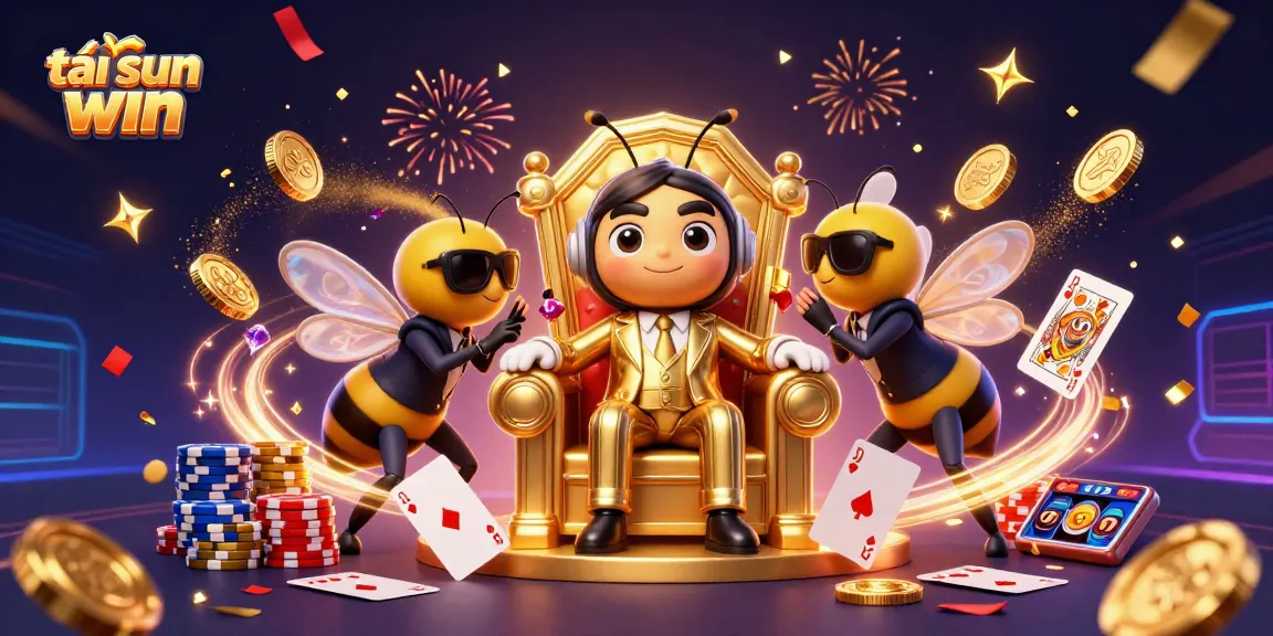 Engage with the dynamic world of tải sun win featuring a colorful bumblebee mob boss in a vibrant casino illustration.