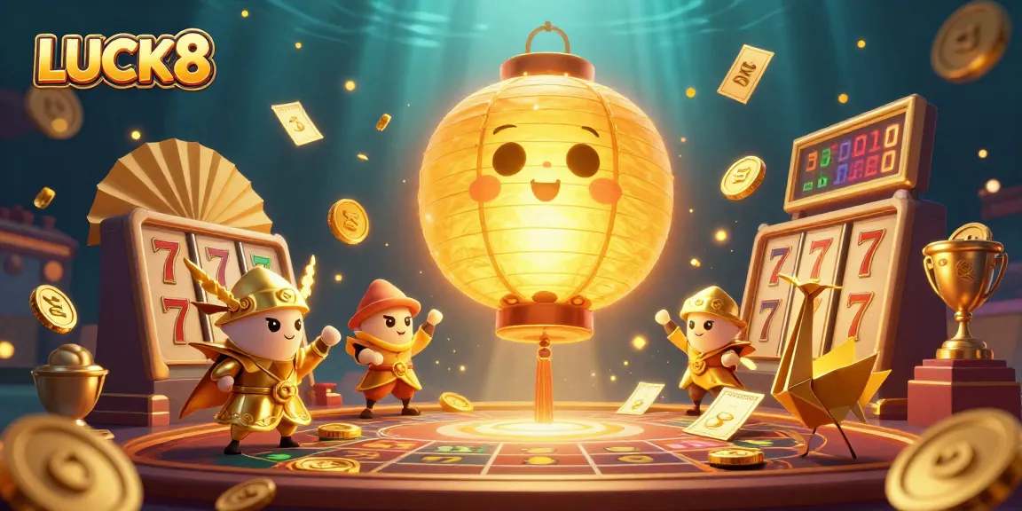 Engage with LUCK8's vibrant casino experience as the glowing lantern spirit guides players to exciting games.