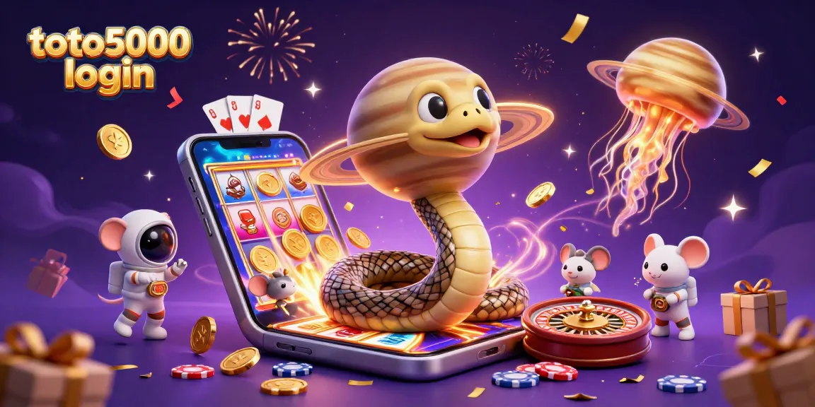 Experience the thrilling toto5000 login atmosphere with a cosmic gaming scene full of excitement.