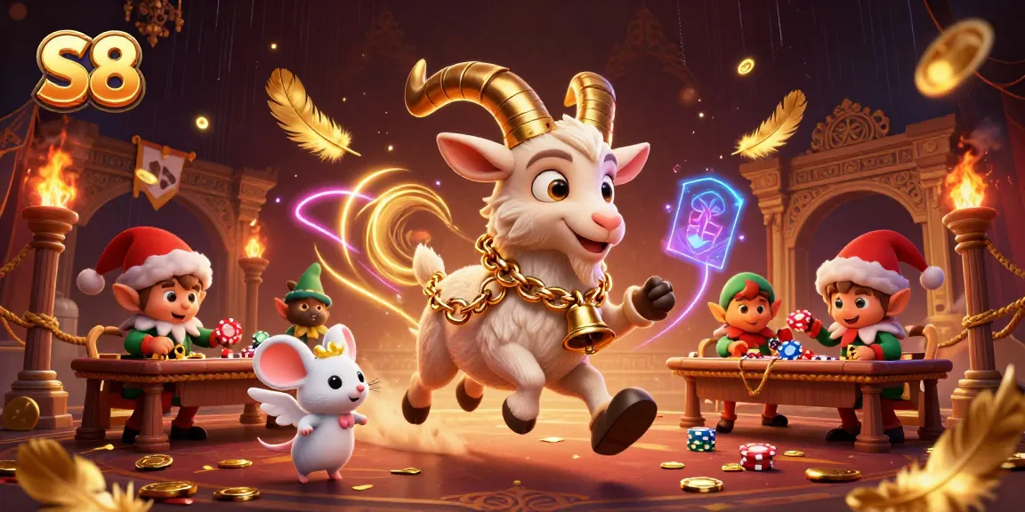 S8 brings excitement to gambling with Krampus and friends in a vibrant casino scene filled with action!